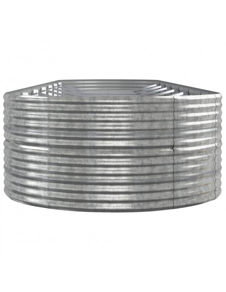 Letto Giardino Acciaio Vernice a Polvere 584x140x68cm Argento
