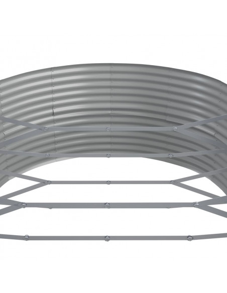 Letto Giardino Acciaio Vernice a Polvere 584x140x68cm Argento