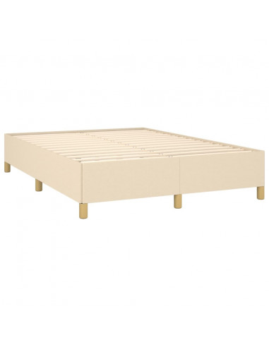 Giroletto a Molle con Materasso Crema 140x19 cm in Tessuto