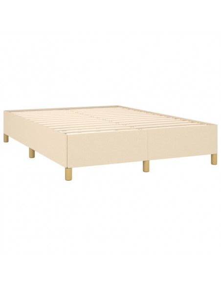 Giroletto a Molle con Materasso Crema 140x19 cm in Tessuto