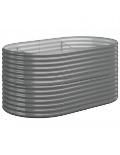 Letto Giardino Acciaio Verniciato a Polvere 152x80x68 cm Grigio 2