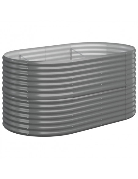Letto Giardino Acciaio Verniciato a Polvere 152x80x68 cm Grigio