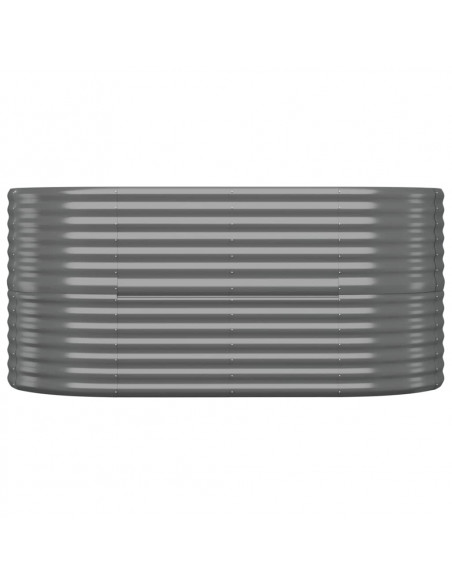 Letto Giardino Acciaio Verniciato a Polvere 152x80x68 cm Grigio