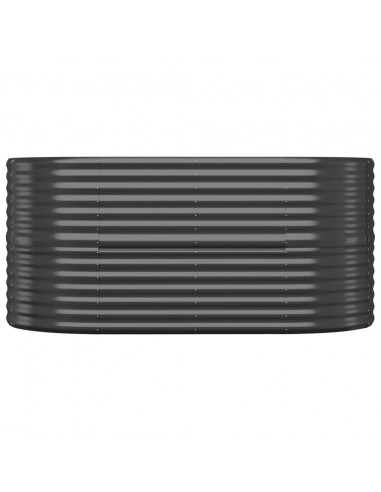 Letto da Giardino in Acciaio a Polvere 152x80x68 cm Antracite