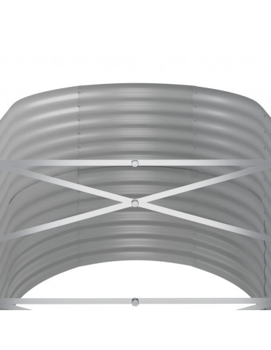 Letto da Giardino in Acciaio a Polvere 152x80x68 cm Antracite