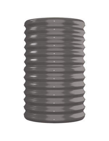 Letto Giardino Acciaio Verniciato a Polvere 260x40x68 cm Grigio