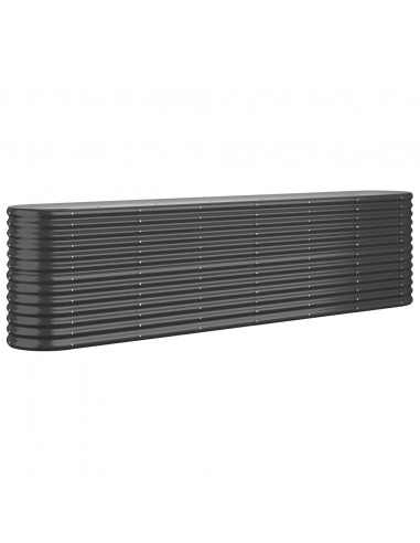 Letto da Giardino in Acciaio a Polvere 260x40x68 cm Antracite