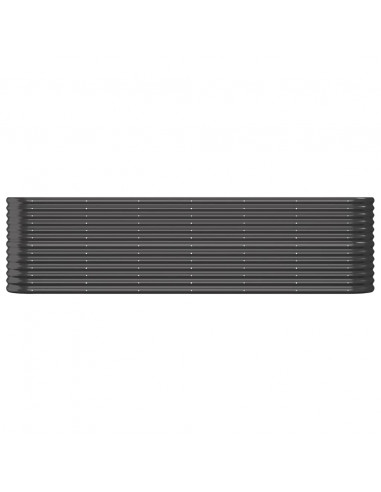 Letto da Giardino in Acciaio a Polvere 260x40x68 cm Antracite