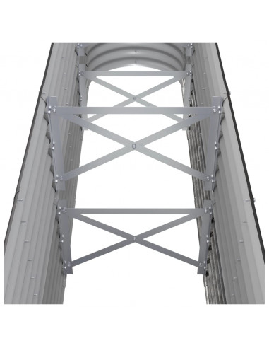 Letto da Giardino in Acciaio a Polvere 260x40x68 cm Antracite