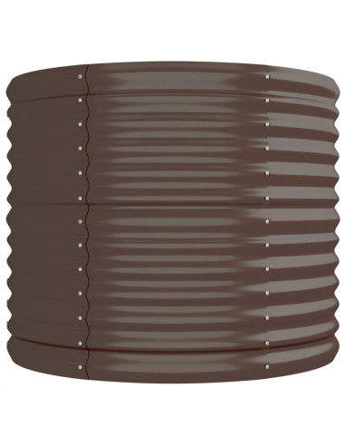 Letto Giardino Acciaio Verniciato a Polvere 296x80x68cm Marrone