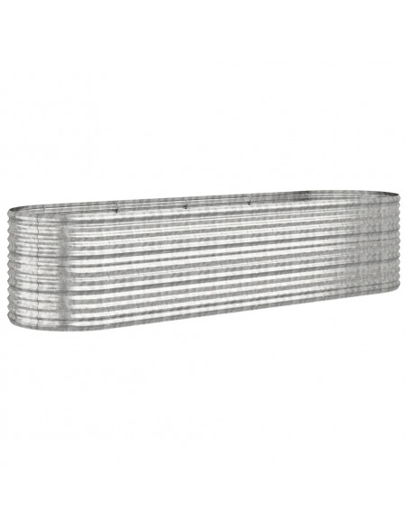 Letto Giardino Acciaio Zincato 296x80x68cm Argento
