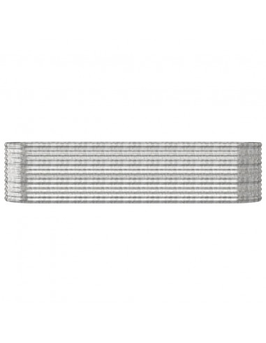 Letto Giardino Acciaio Zincato 296x80x68cm Argento