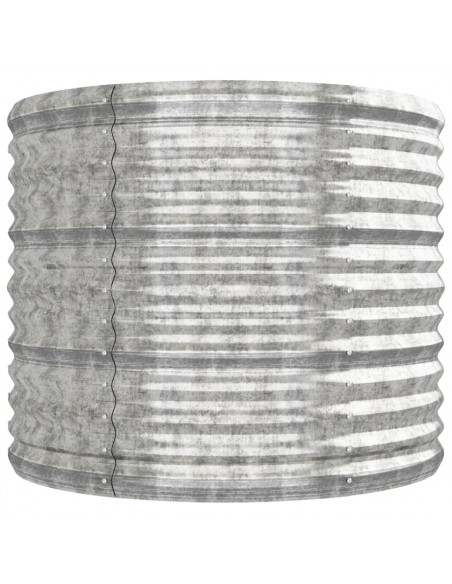 Letto Giardino Acciaio Verniciato a Polvere 296x80x68cm Argento