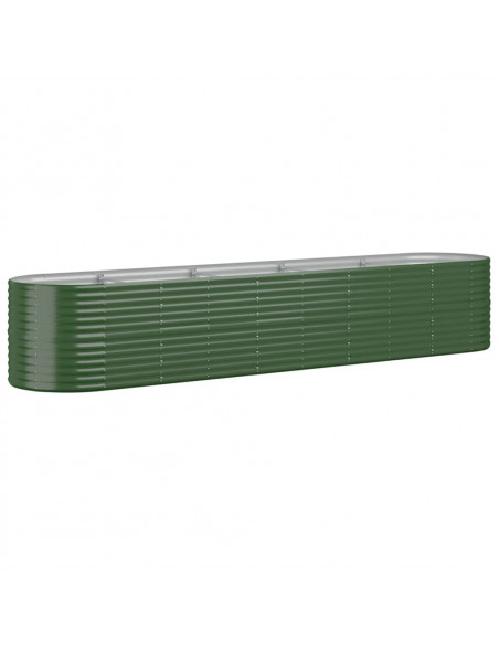 Letto Giardino Acciaio Verniciato a Polvere 368x80x68 cm Verde