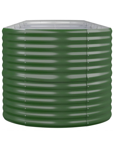 Letto Giardino Acciaio Verniciato a Polvere 368x80x68 cm Verde