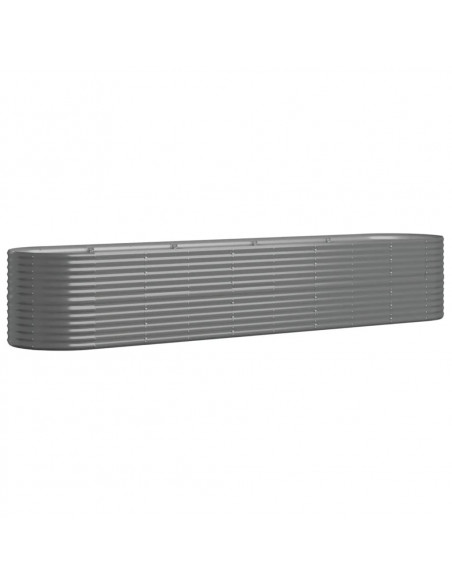 Letto Giardino Acciaio Verniciato a Polvere 368x80x68 cm Grigio