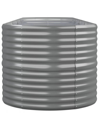 Letto Giardino Acciaio Verniciato a Polvere 368x80x68 cm Grigio