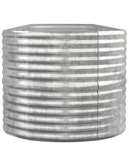Letto Giardino Acciaio Verniciato a Polvere 368x80x68cm Argento