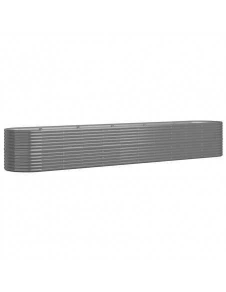 Letto Giardino Acciaio Verniciato a Polvere 440x80x68 cm Grigio