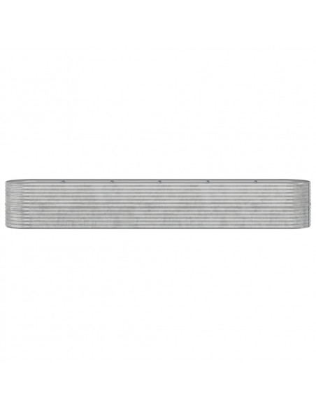 Letto Giardino Acciaio Verniciato a Polvere 440x80x68cm Argento