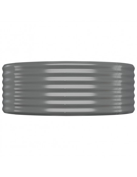 Letto Giardino Acciaio Verniciato a Polvere 249x100x36cm Grigio