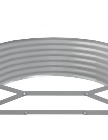 Letto Giardino Acciaio Verniciato a Polvere 249x100x36cm Grigio