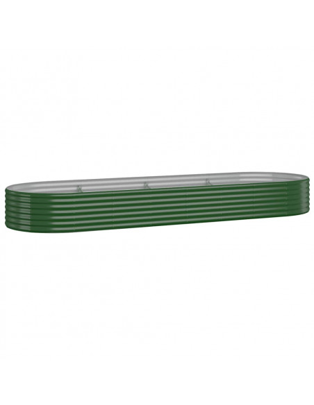 Letto Giardino Acciaio Verniciato a Polvere 322x100x36 cm Verde