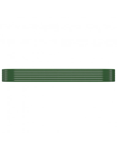 Letto Giardino Acciaio Verniciato a Polvere 322x100x36 cm Verde