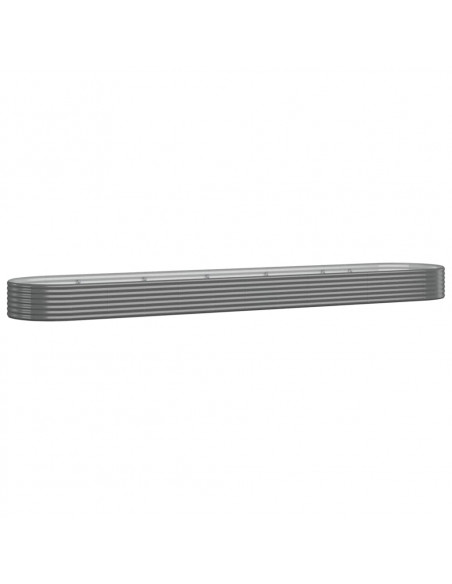 Letto Giardino Acciaio Verniciato a Polvere 507x100x36cm Grigio