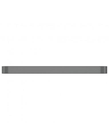 Letto Giardino Acciaio Verniciato a Polvere 507x100x36cm Grigio