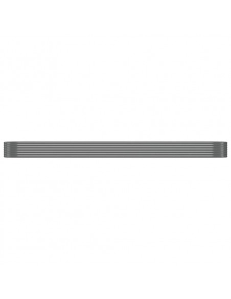 Letto Giardino Acciaio Verniciato a Polvere 507x100x36cm Grigio