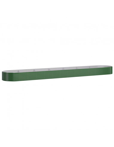 Letto Giardino Acciaio Zincato 544x100x36 cm Verde