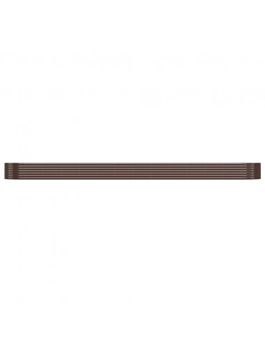 Letto Giardino Acciaio Zincato 544x100x36 cm Marrone