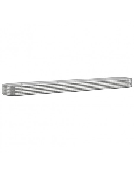 Letto Giardino Acciaio Verniciato Polvere 544x100x36cm Argento