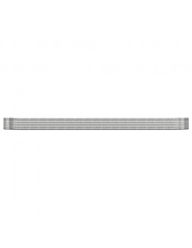 Letto Giardino Acciaio Verniciato Polvere 544x100x36cm Argento