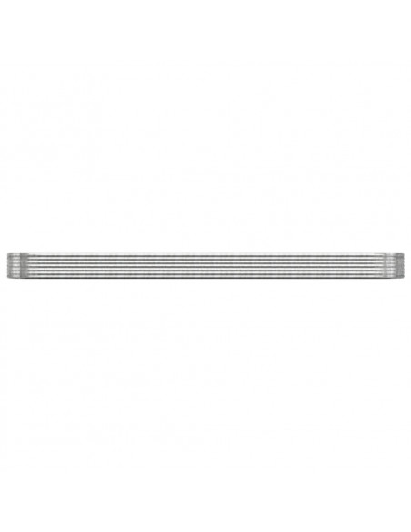 Letto Giardino Acciaio Verniciato Polvere 544x100x36cm Argento