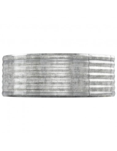 Letto Giardino Acciaio Verniciato Polvere 544x100x36cm Argento