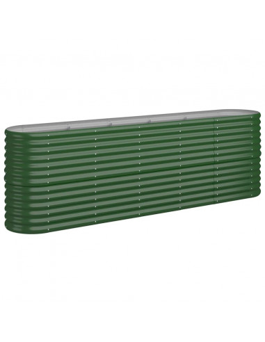 Letto Giardino Acciaio Verniciato a Polvere 224x40x68 cm Verde