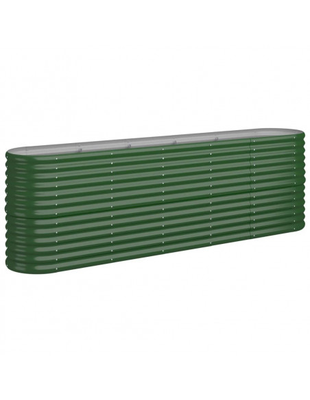 Letto Giardino Acciaio Verniciato a Polvere 224x40x68 cm Verde