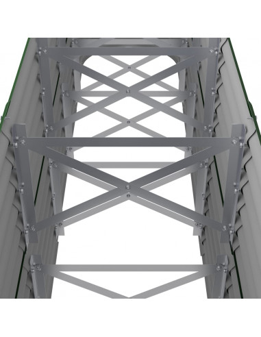 Letto Giardino Acciaio Verniciato a Polvere 224x40x68 cm Verde