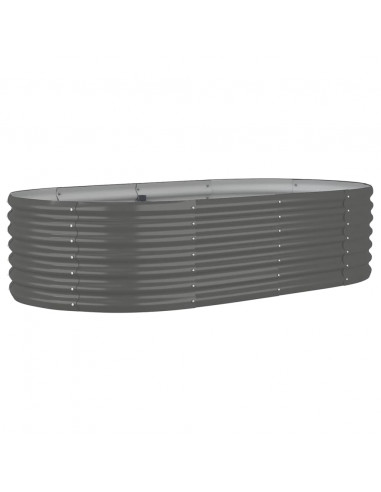 Letto Giardino Acciaio Zincato 152x80x36 cm Grigio