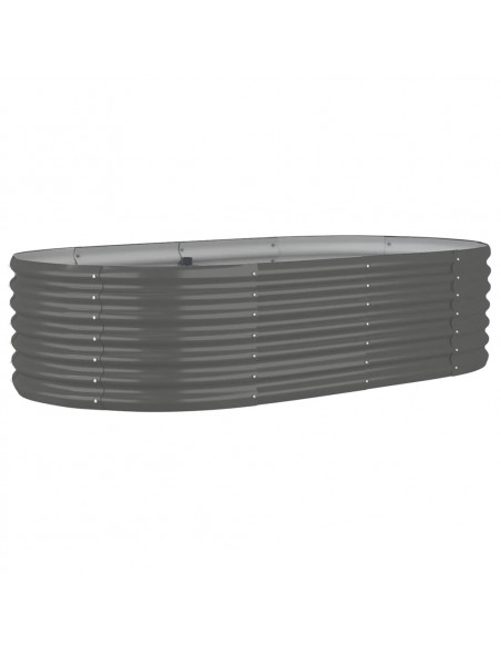 Letto Giardino Acciaio Verniciato a Polvere 152x80x36 cm Grigio