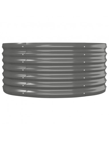 Letto Giardino Acciaio Verniciato a Polvere 152x80x36 cm Grigio