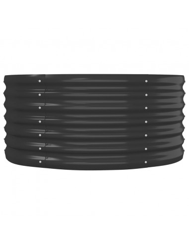 Letto da Giardino in Acciaio a Polvere 152x80x36 cm Antracite