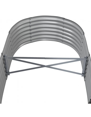 Letto da Giardino in Acciaio a Polvere 152x80x36 cm Antracite