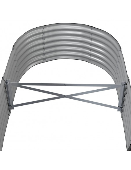 Letto da Giardino in Acciaio a Polvere 152x80x36 cm Antracite