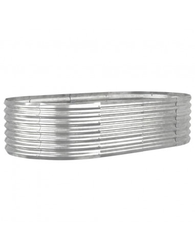 Letto Giardino Acciaio Verniciato a Polvere 152x80x36cm Argento