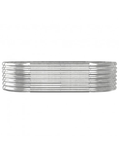 Letto Giardino Acciaio Verniciato a Polvere 152x80x36cm Argento