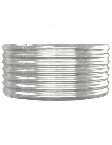 Letto Giardino Acciaio Verniciato a Polvere 152x80x36cm Argento