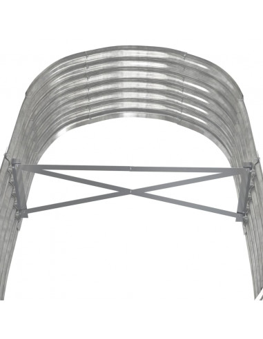 Letto Giardino Acciaio Verniciato a Polvere 152x80x36cm Argento